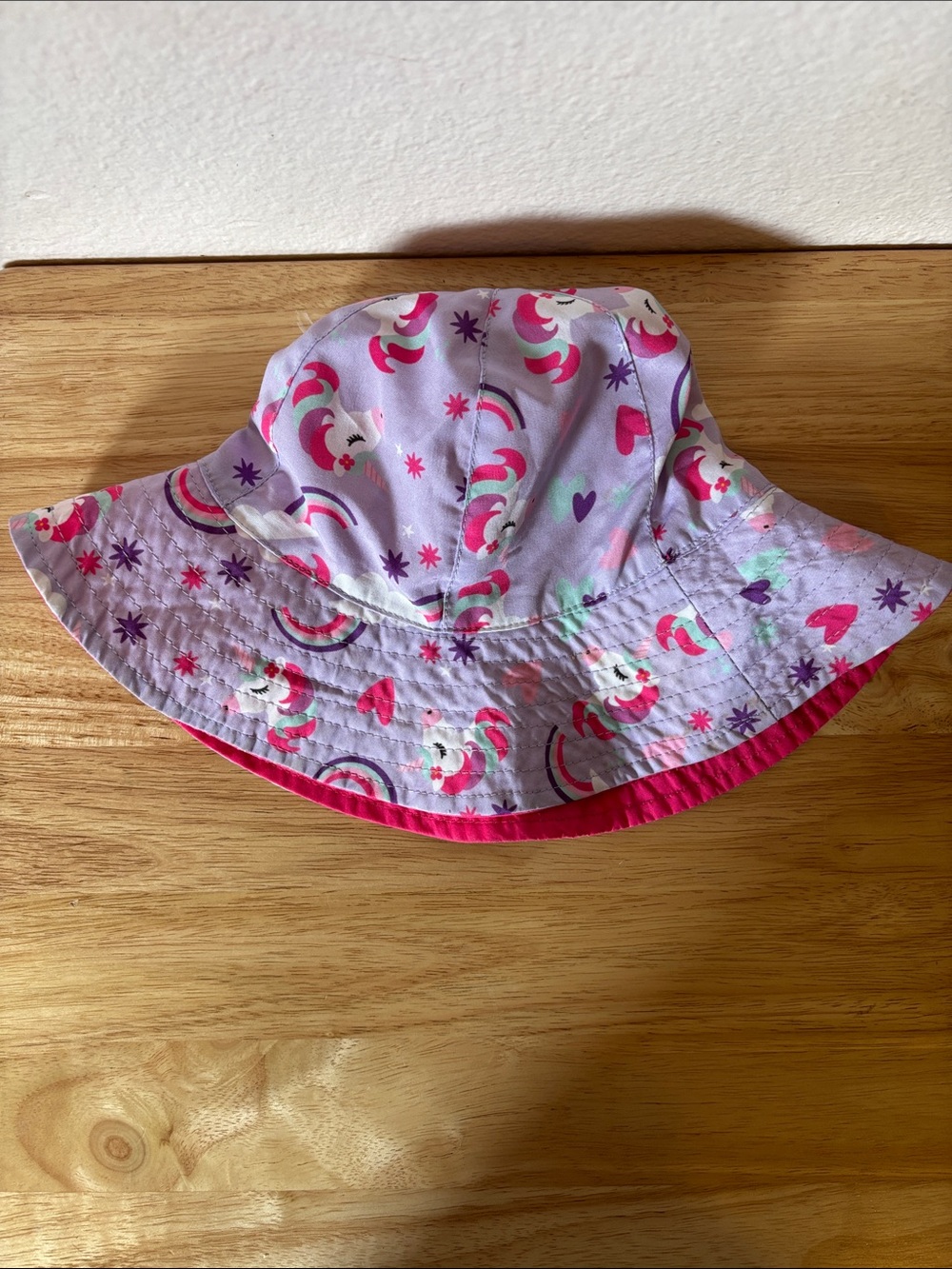 Rising Star Baby Girls Reversible Unicorn Bucket Hat 0-12M